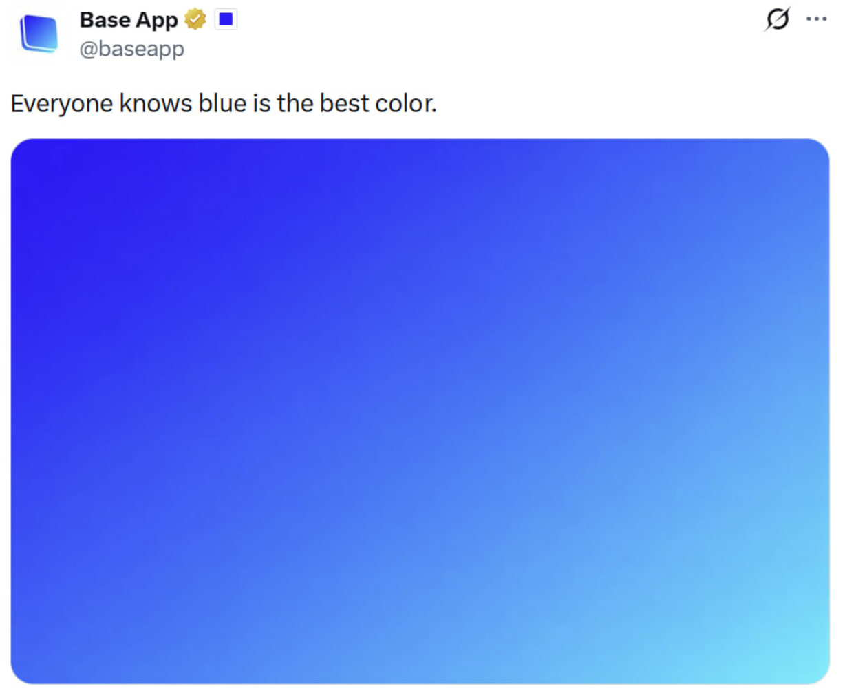 Base App: Everyone knows blue is the best color